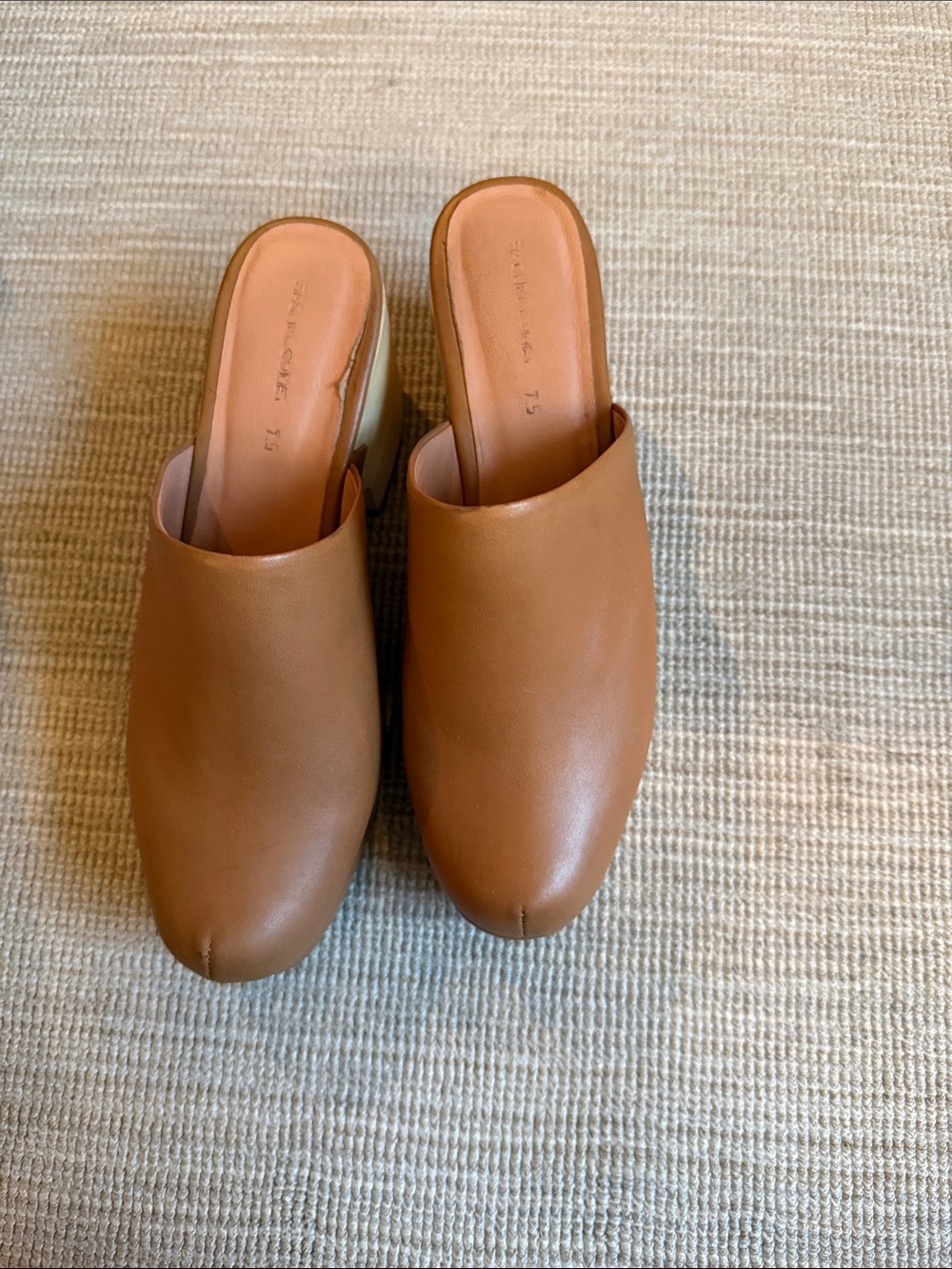 Rachel Comey Tan Leather Slip-On Mules